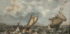 Pejzaż marynistyczny „Wzburzone morze z okrętami” przekazany do Muzeum Narodowego w Warszawie